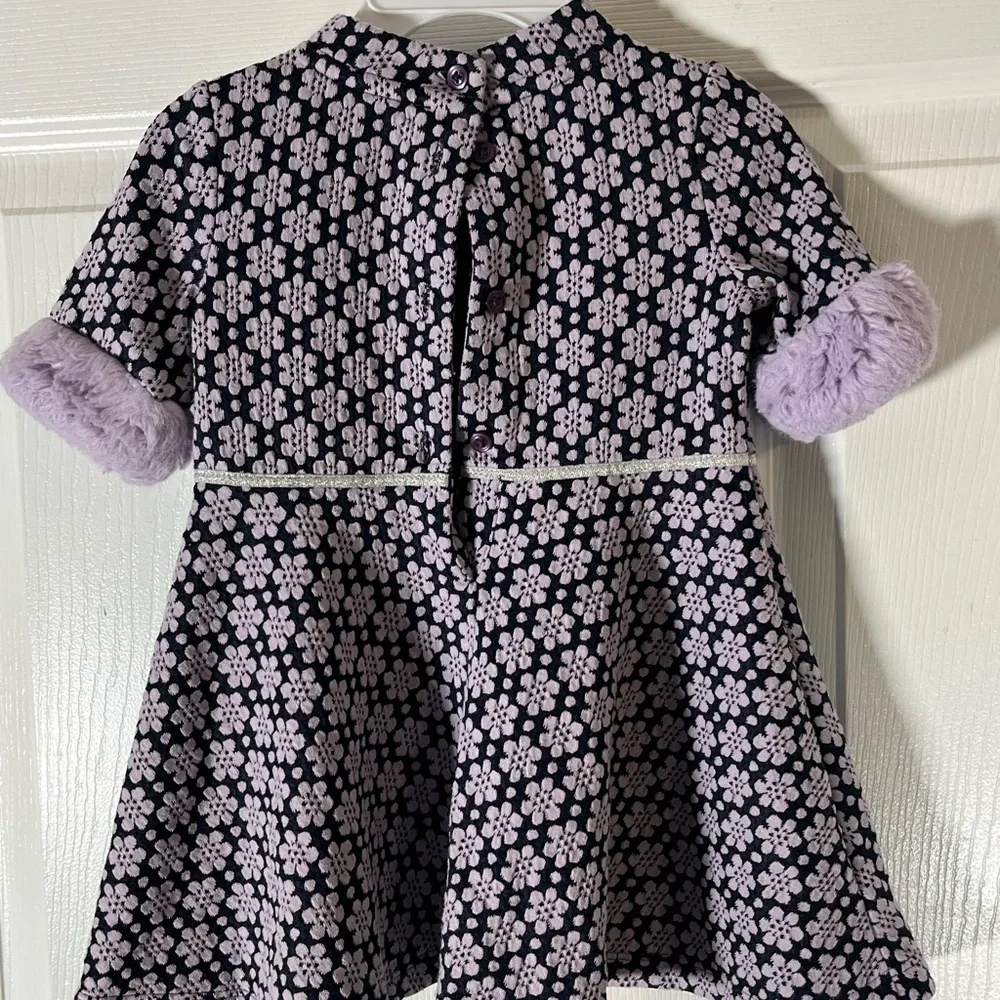 Janie and Jack Purple Floral Dress - Picture 2 of 3